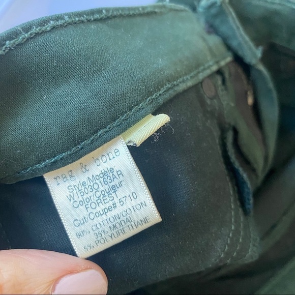 Rag & bone forest green Skinny Jegging Sz 26 - Picture 8 of 8